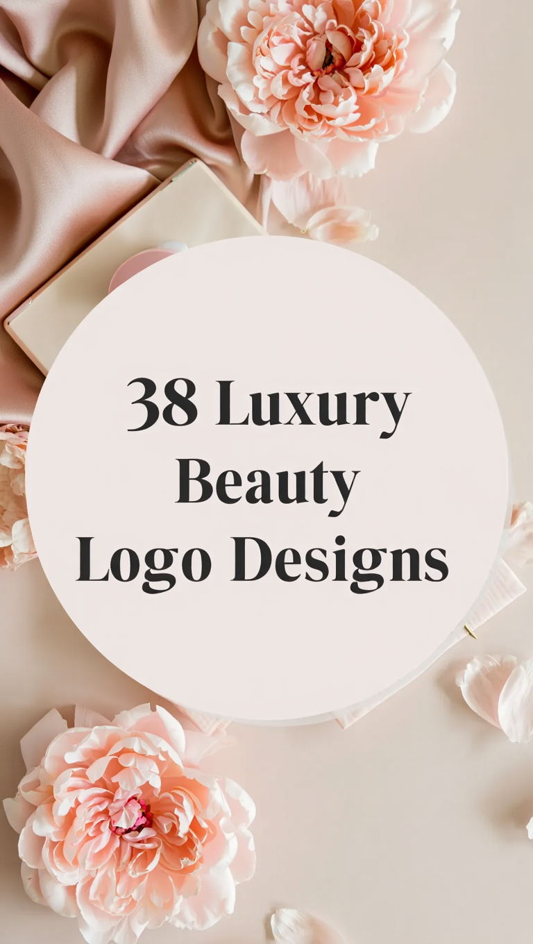 Luxury Beauty Logo Pack in Soft Pink Tones Logo Pack for Beauty Business