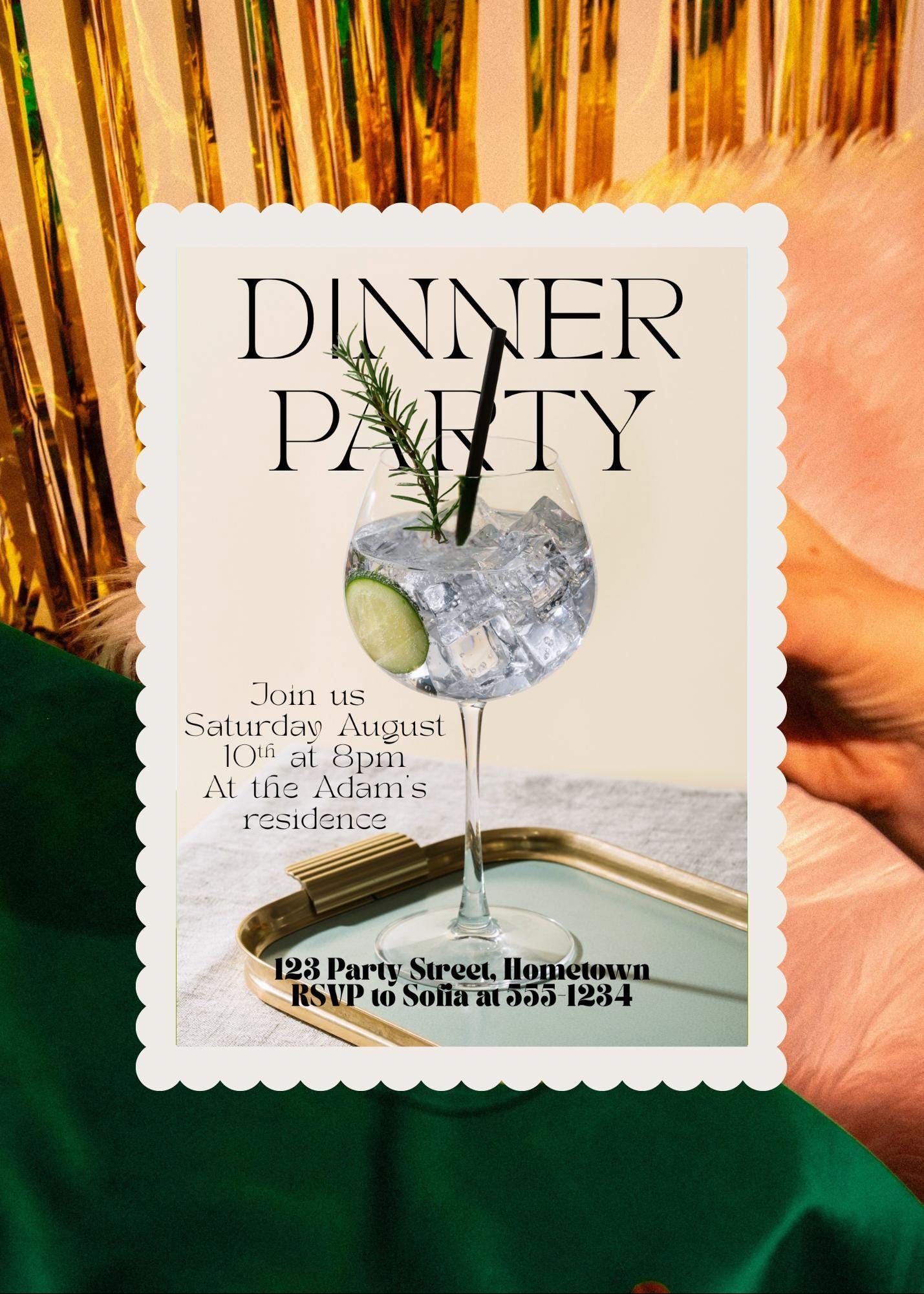 Invitation de dîner numérique