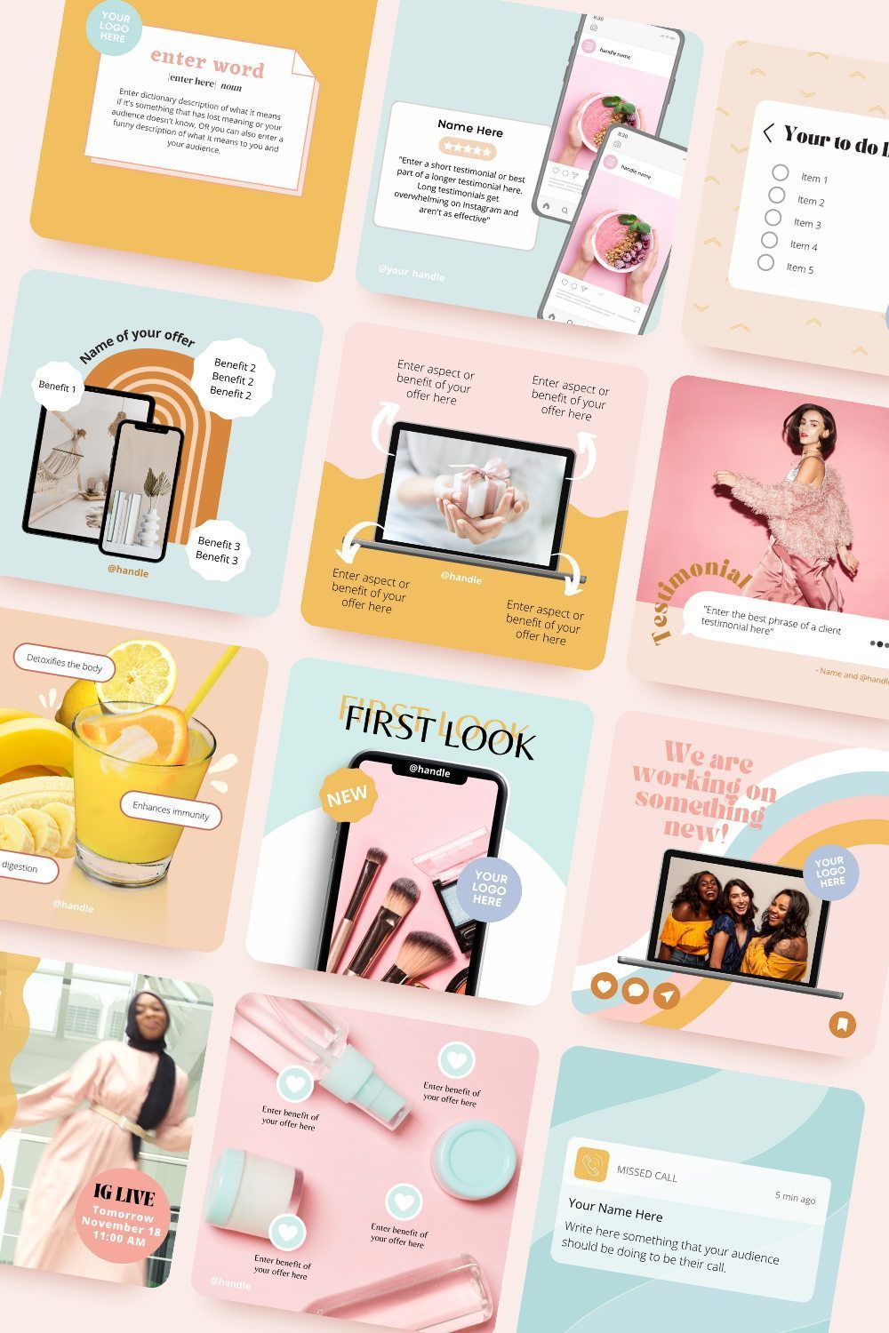 Cute Canva Templates for Instagram