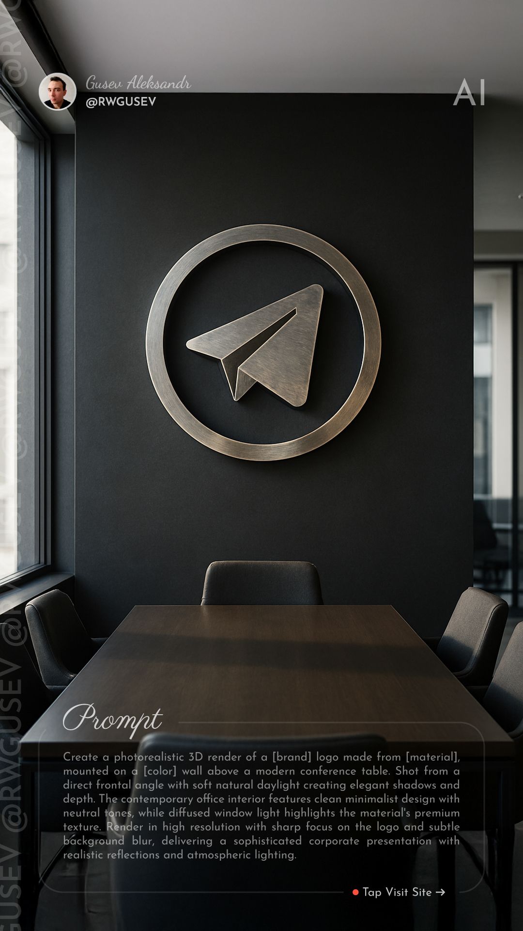 Executive Office Logo Mockup | Smart Prompt