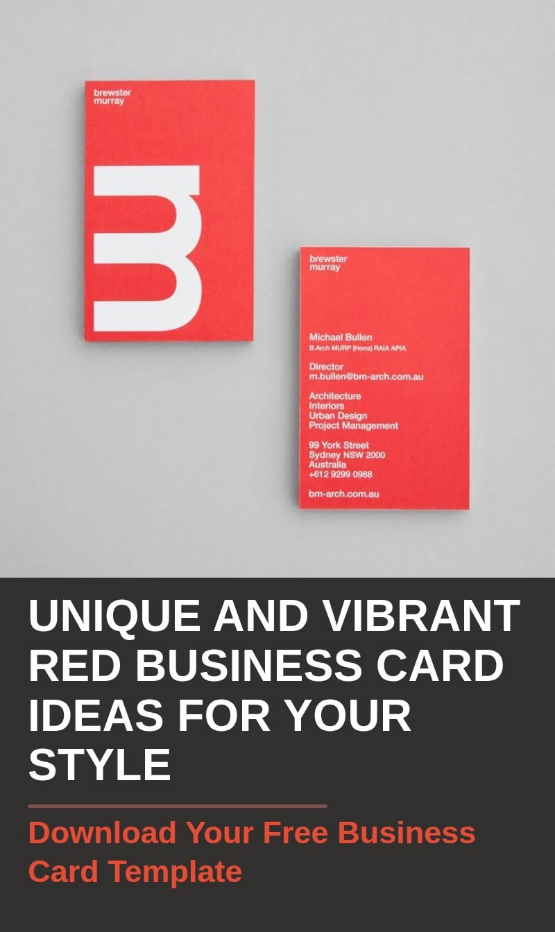 Unique and Vibrant Red Business Card Ideas for Your Style