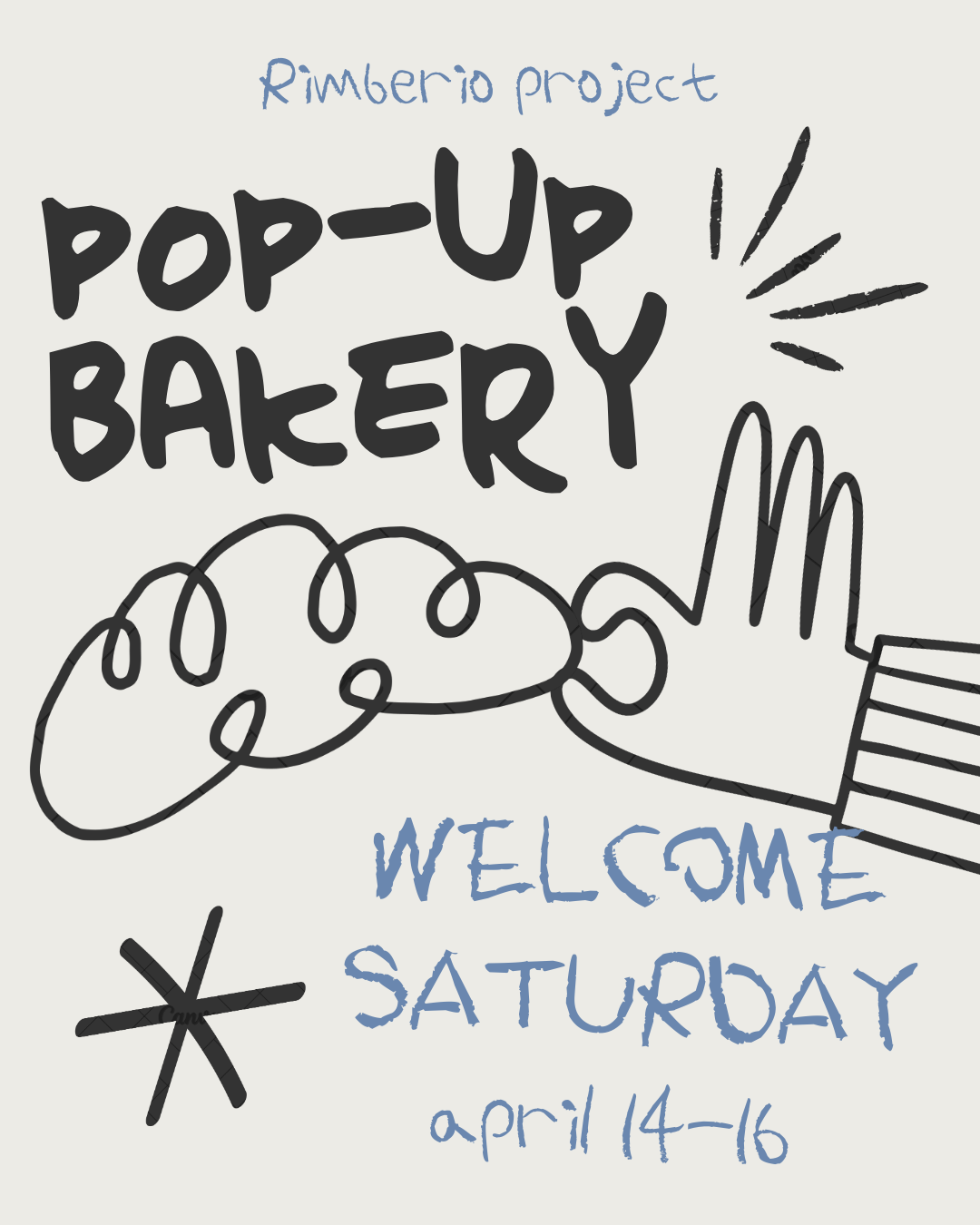 Cafe & Bakery Pop Up Event Announcement Template | Playful Illustrated Modern Canva Poster