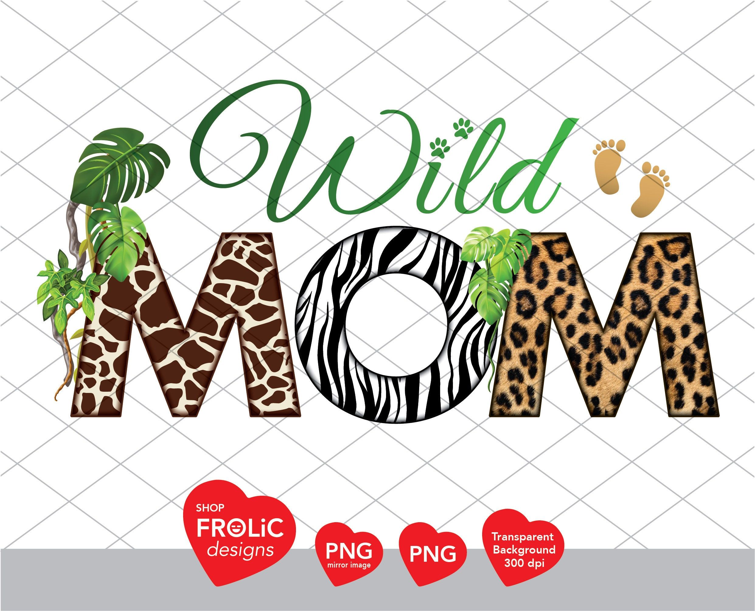 Maman sauvage PNG, chemise de maman anniversaire jungle sauvage, conception de chemises de famille Safari sauvage, fond Transparent PNG, téléchargement numérique instantané