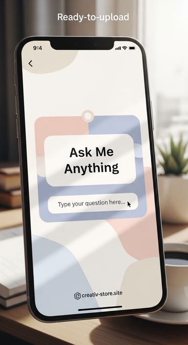 Minimalist Ask Me Anything Story Template | Canva