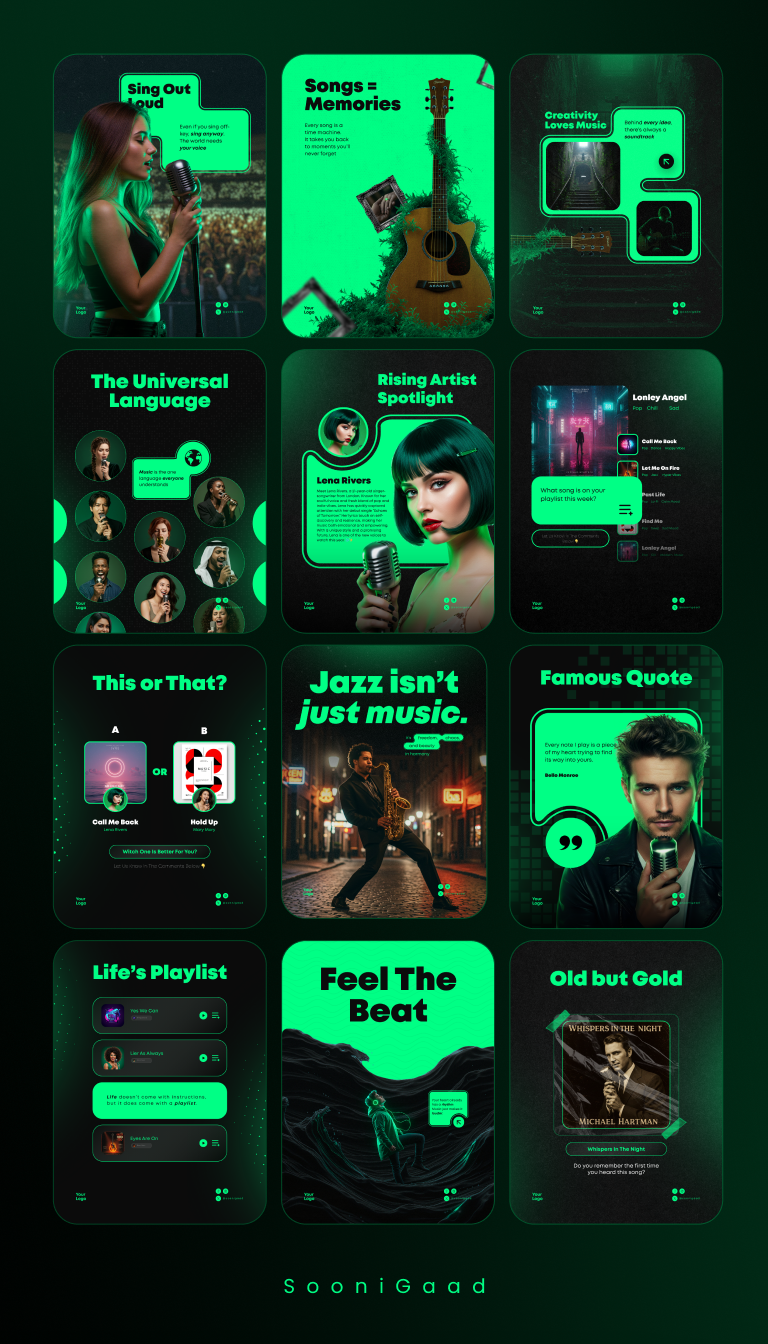 Music Brand Instagram Canva Templates | SooniGaad