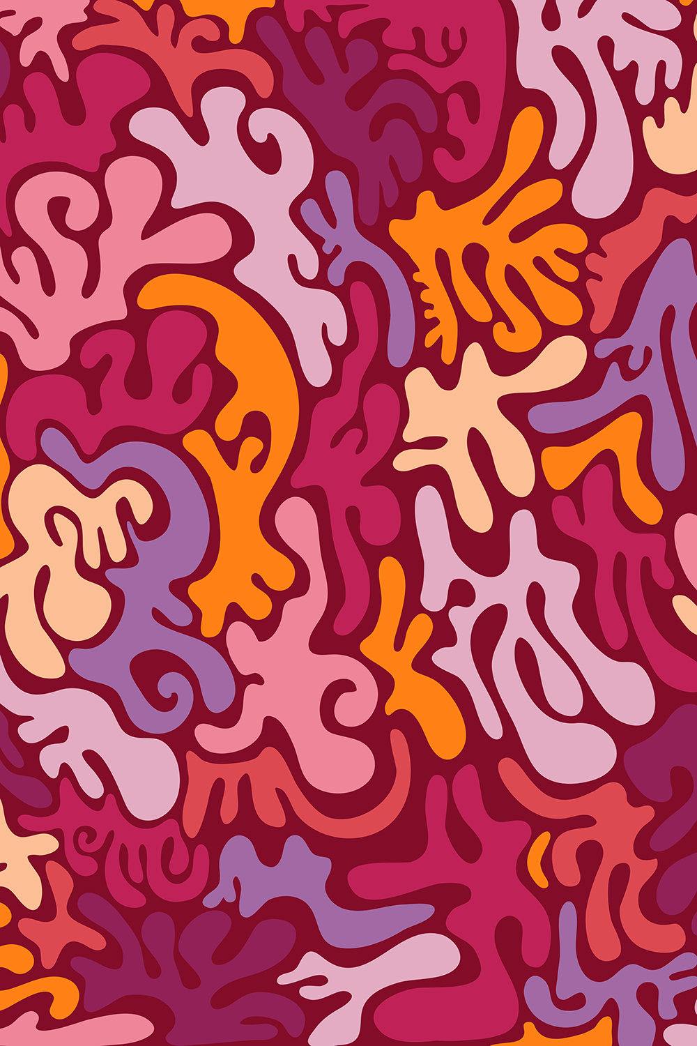 Groovy Lava Lamp 60’s Inspired Fluid Pattern Design Poster