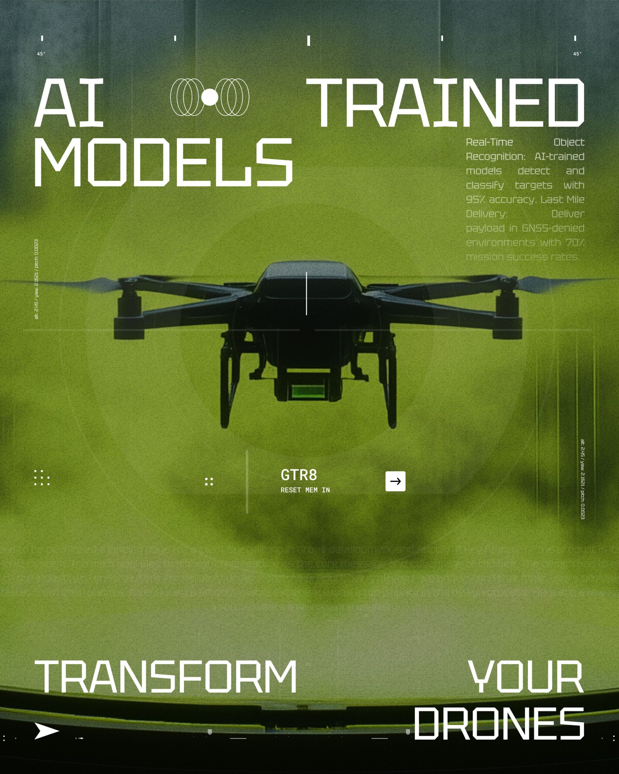 AI | Landing page | Drones | Military style | WordPress Development | Лендинг