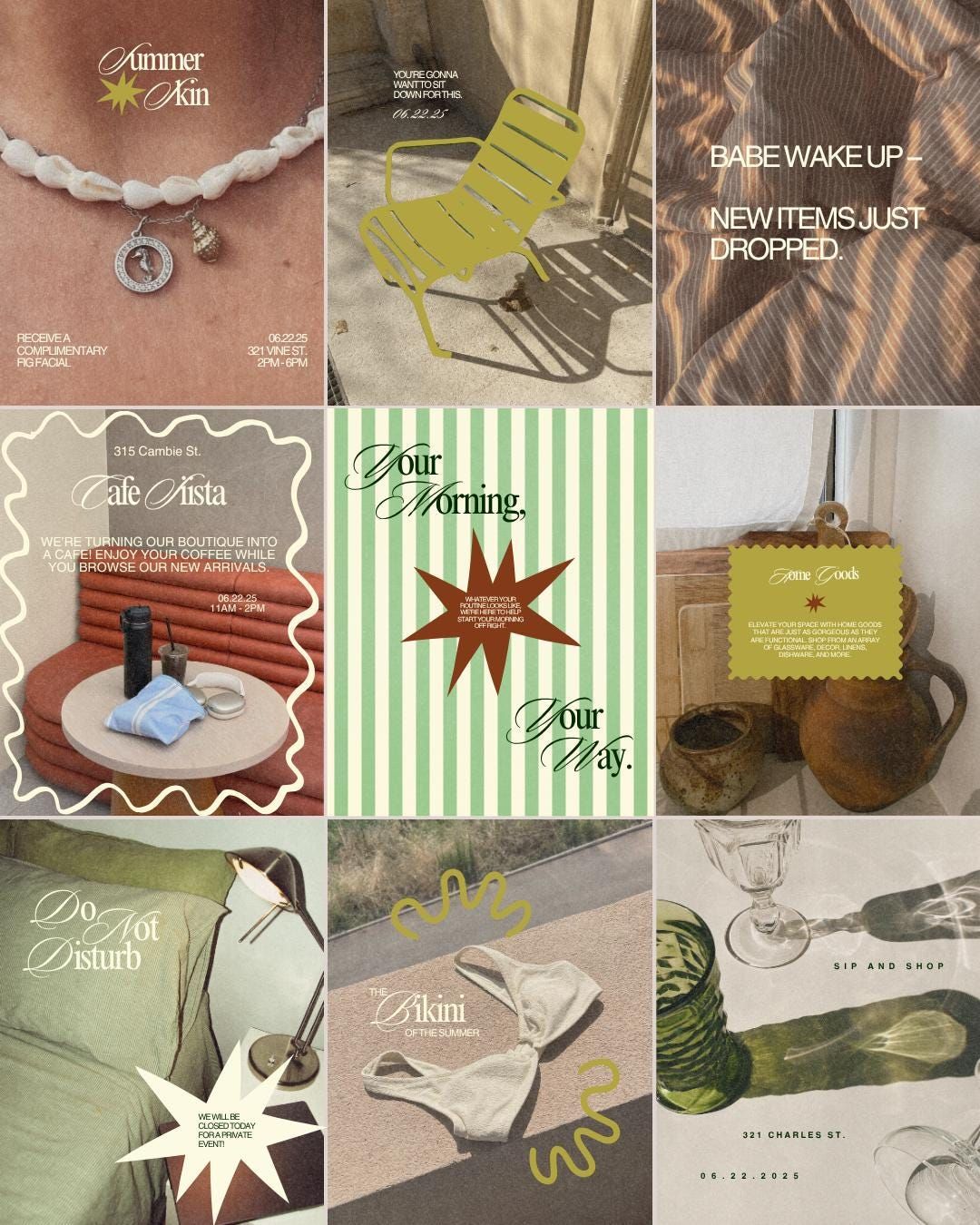 Personnalisable de couleur terreuse | Instagram, image de marque, mariage, petite entreprise, créations, fête, invitation, infographie