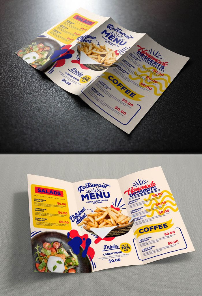 Folding Menu Design Template,Beautiful Restaurant Menu – For Printing And Advertising | EPS Free Download – Pikbest