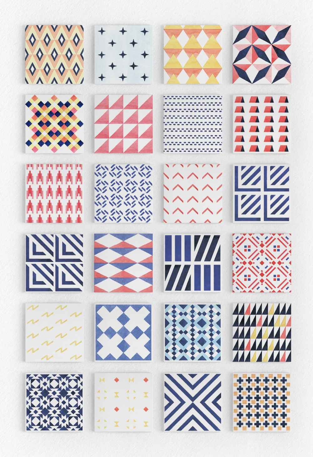Watercolor Geometry Vector Patterns – FilterGrade