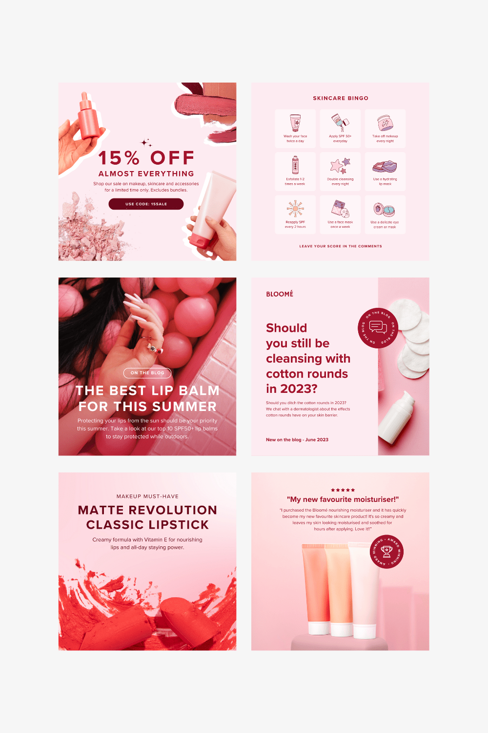Pastel Pink Social Media Carousel Post Design for Margaritas