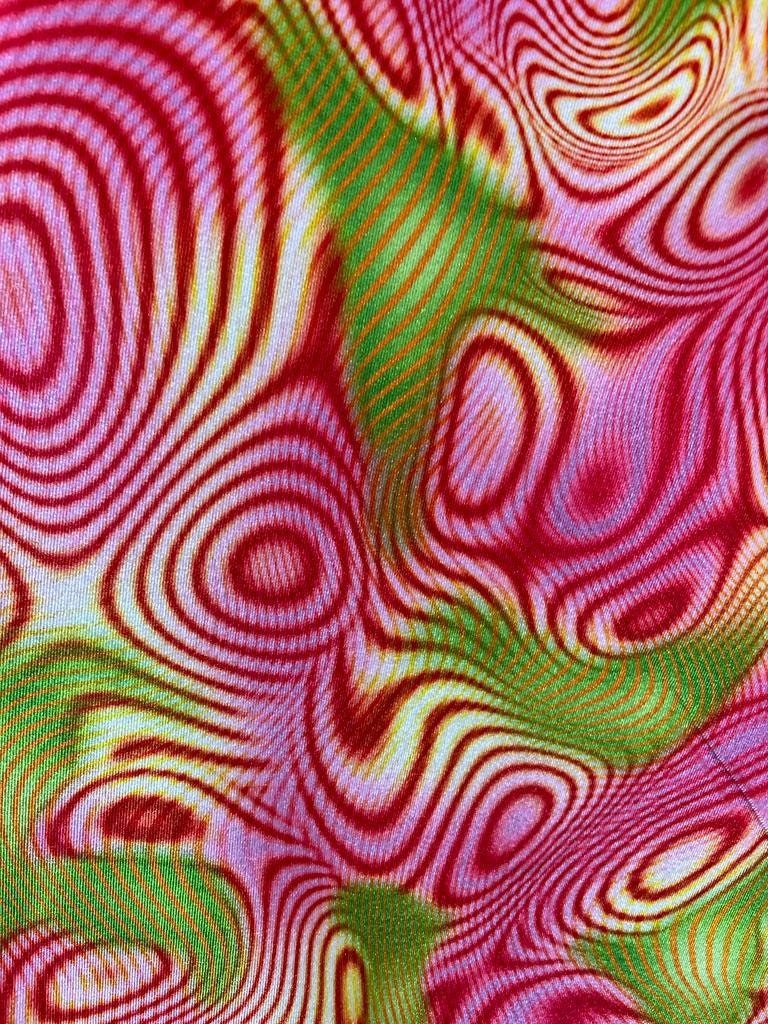 Nouveau design abstrait moderne imprimé sur une grande qualité de velours extensible 4-way stretch 58/60″ Vendu par YD.