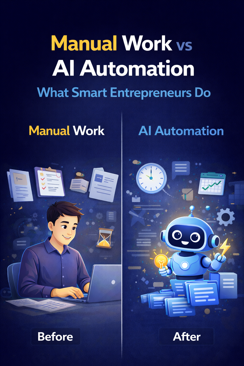 Manual Work vs AI Automation: What Smart Entrepreneurs Do