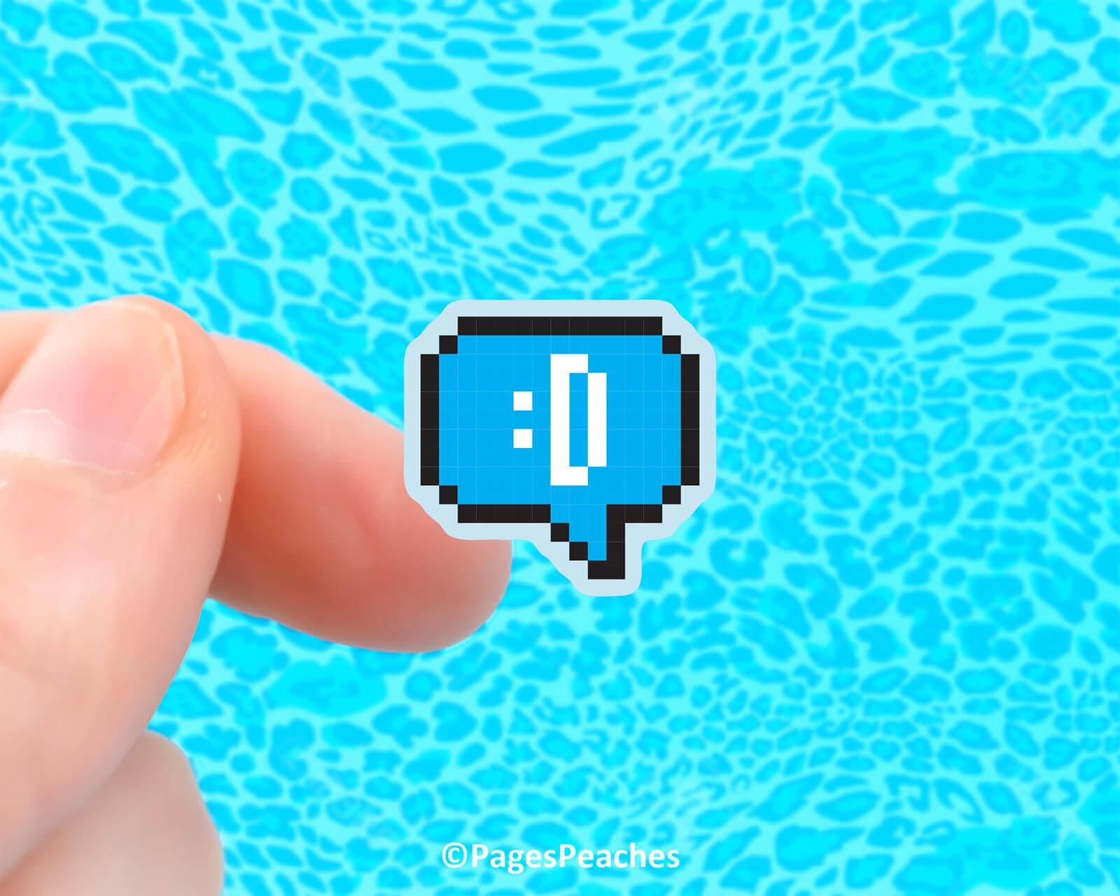 Mini autocollants smiley 8 bits, autocollants étanches pour bouteille d’eau, minuscules pour coque de téléphone