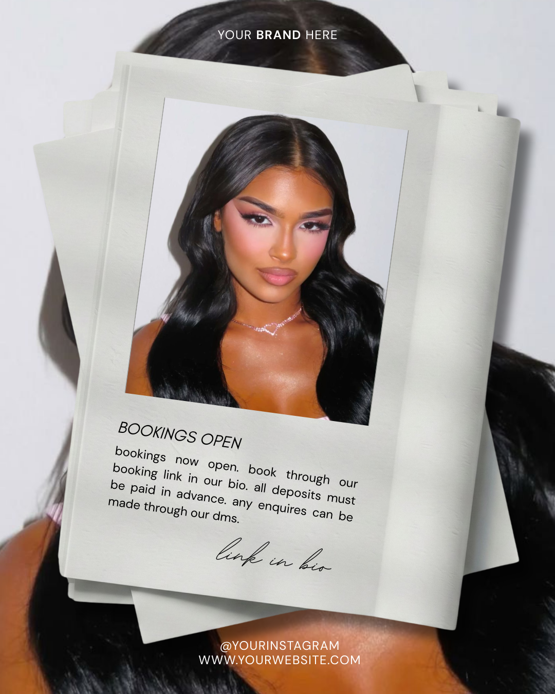 Editable Business Flyer | Beauty Business, Instagram Bookings Flyer, Canva Flyer, Beauty Business