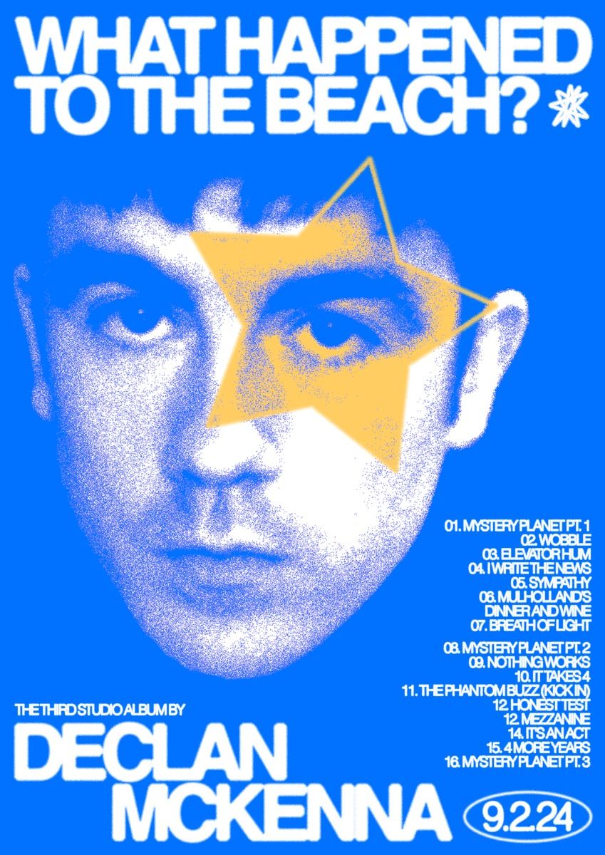 poster design – what happened to the beach? declan mckenna