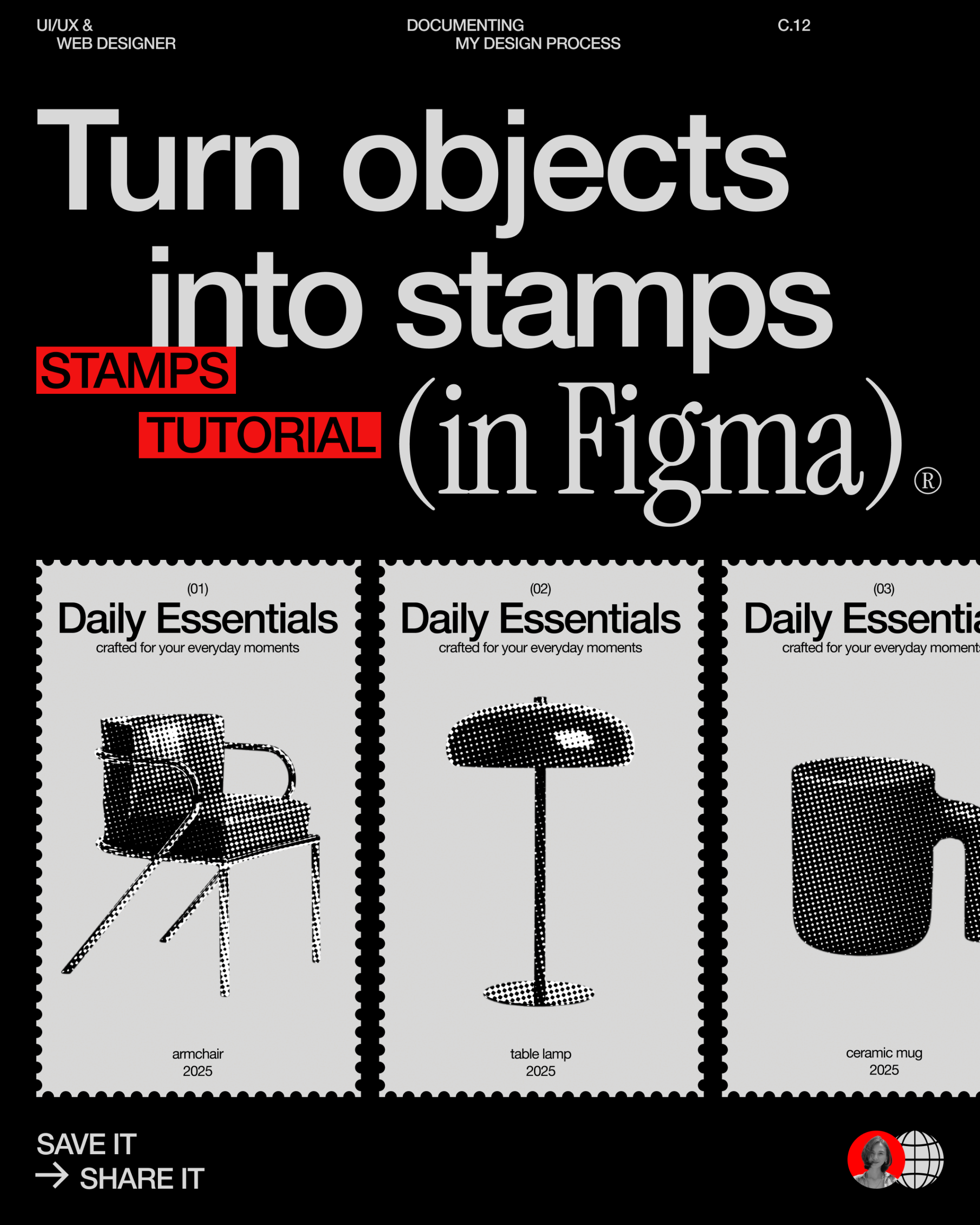 Stamps tutorial in Figma | UI/UX design