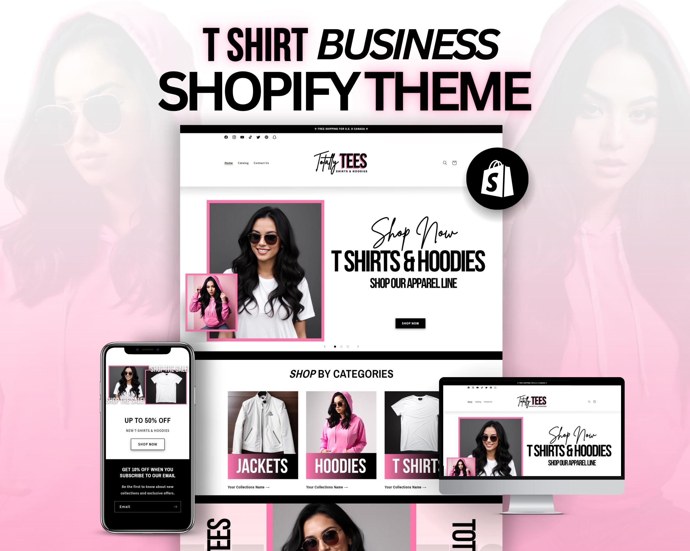 Vêtements thématiques/T-shirt Shopify | Modèle de site Web Shopify pour les entreprises de prêt-à-porter | Thème du site de commerce électronique