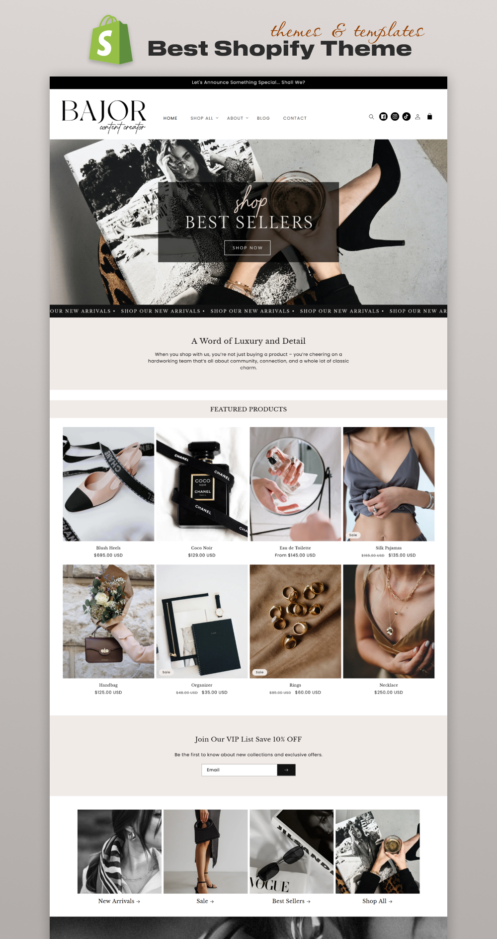 Minimal Shopify Theme for Boutiques & Small Shops