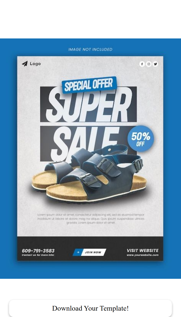Creative Sale Flyer Templates for Footwear Discounts