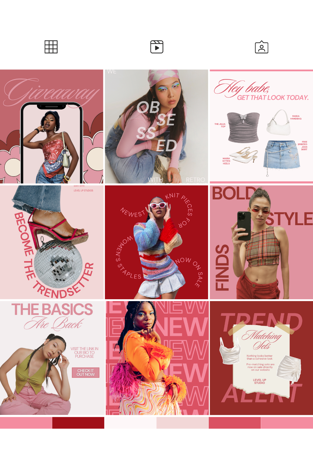 Fashion Blogger Instagram Feed Template – Editable Canva Design
