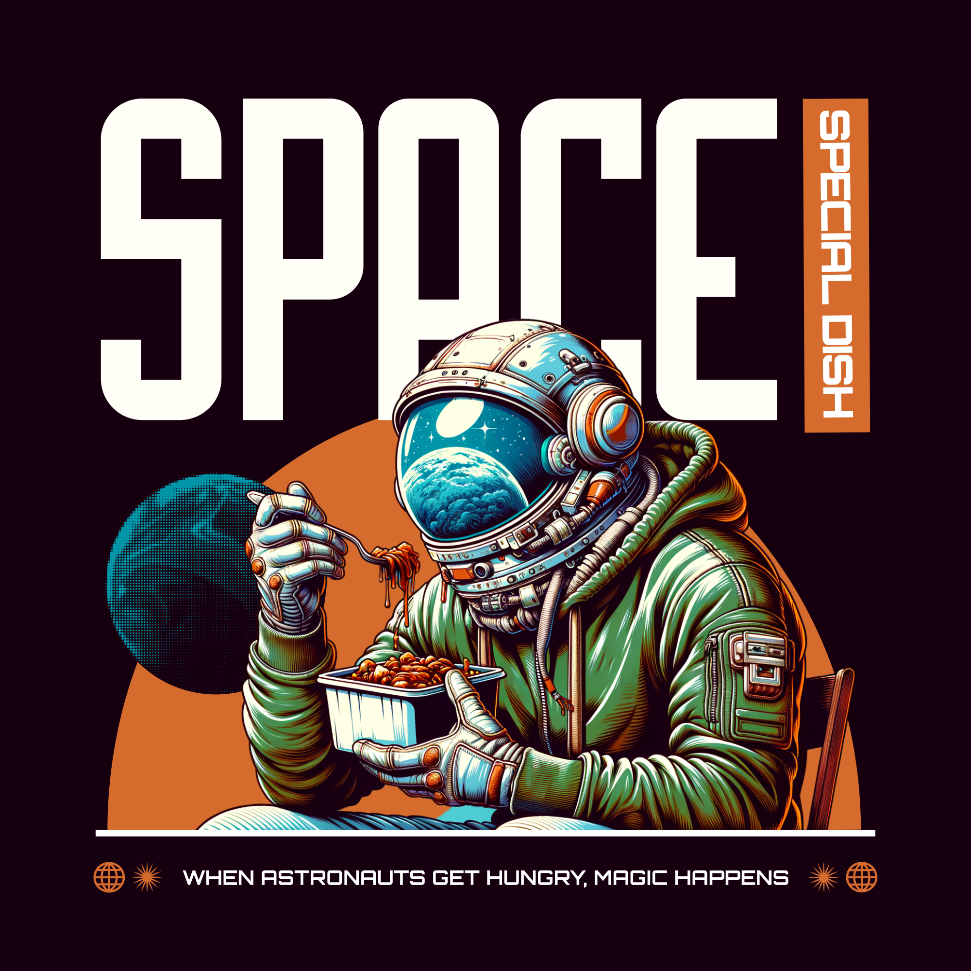 Customizable Space Special Dish Design Template