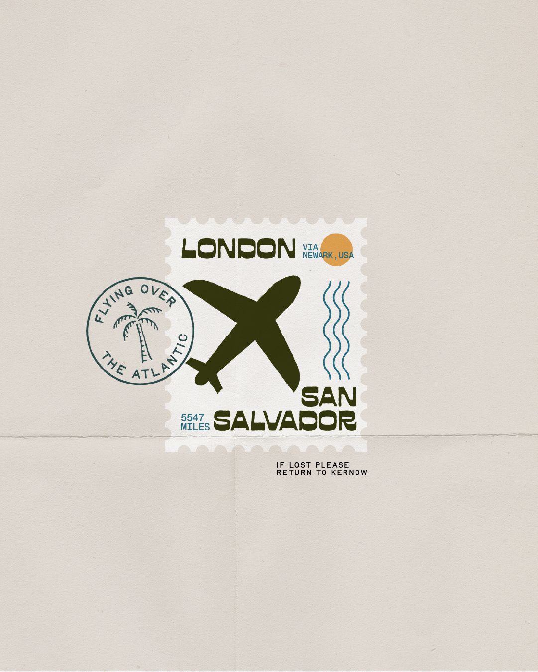 Travel stamp illustration | Courtney Flannagan Design