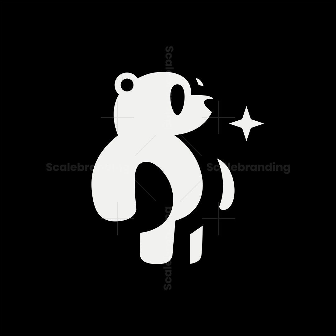 Minimal Cute Bear Logo