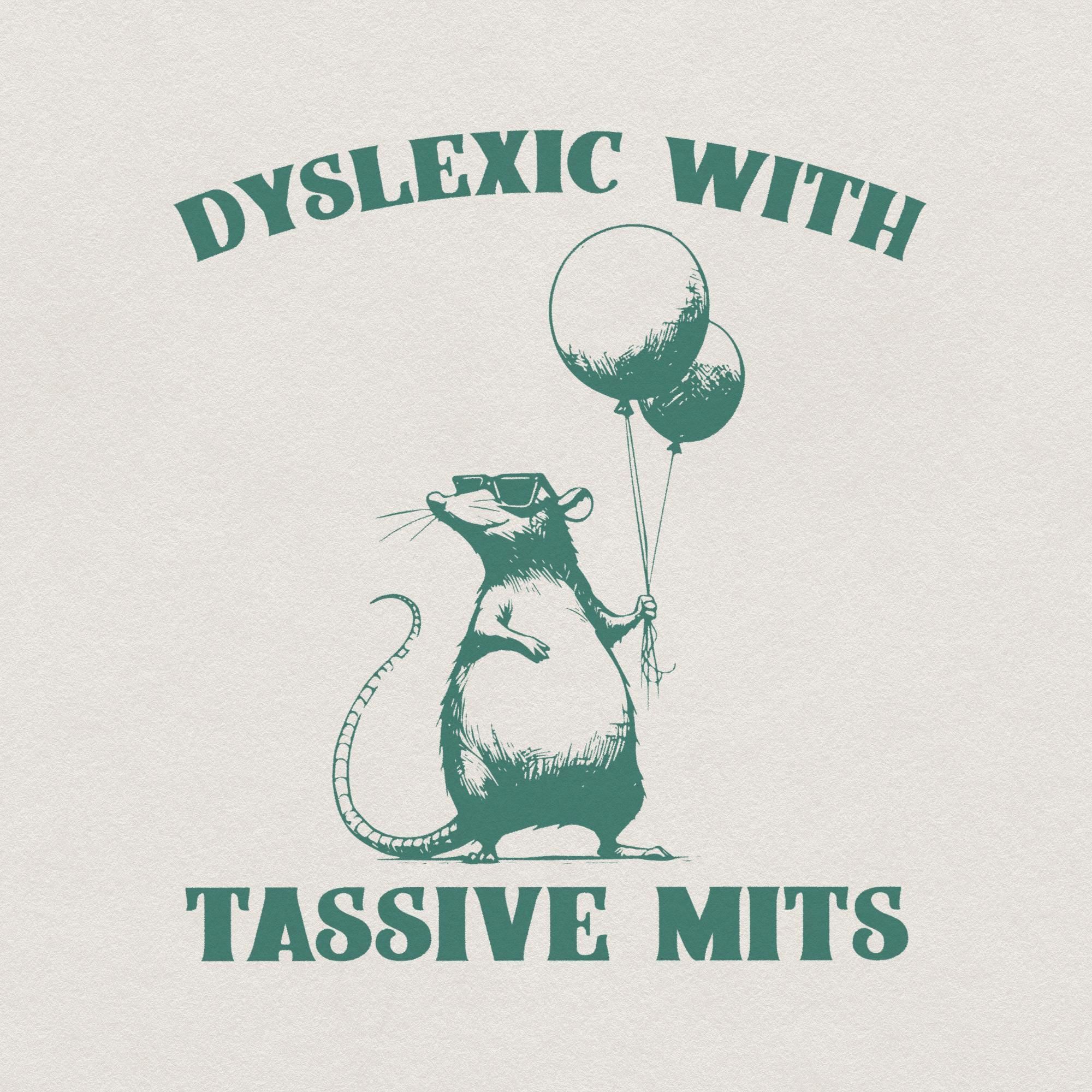 Dyslexie drôle PNG SVG, dyslexique avec un design miteux tassif, dyscalculie drôle de rat et de crapaud, dictons drôles