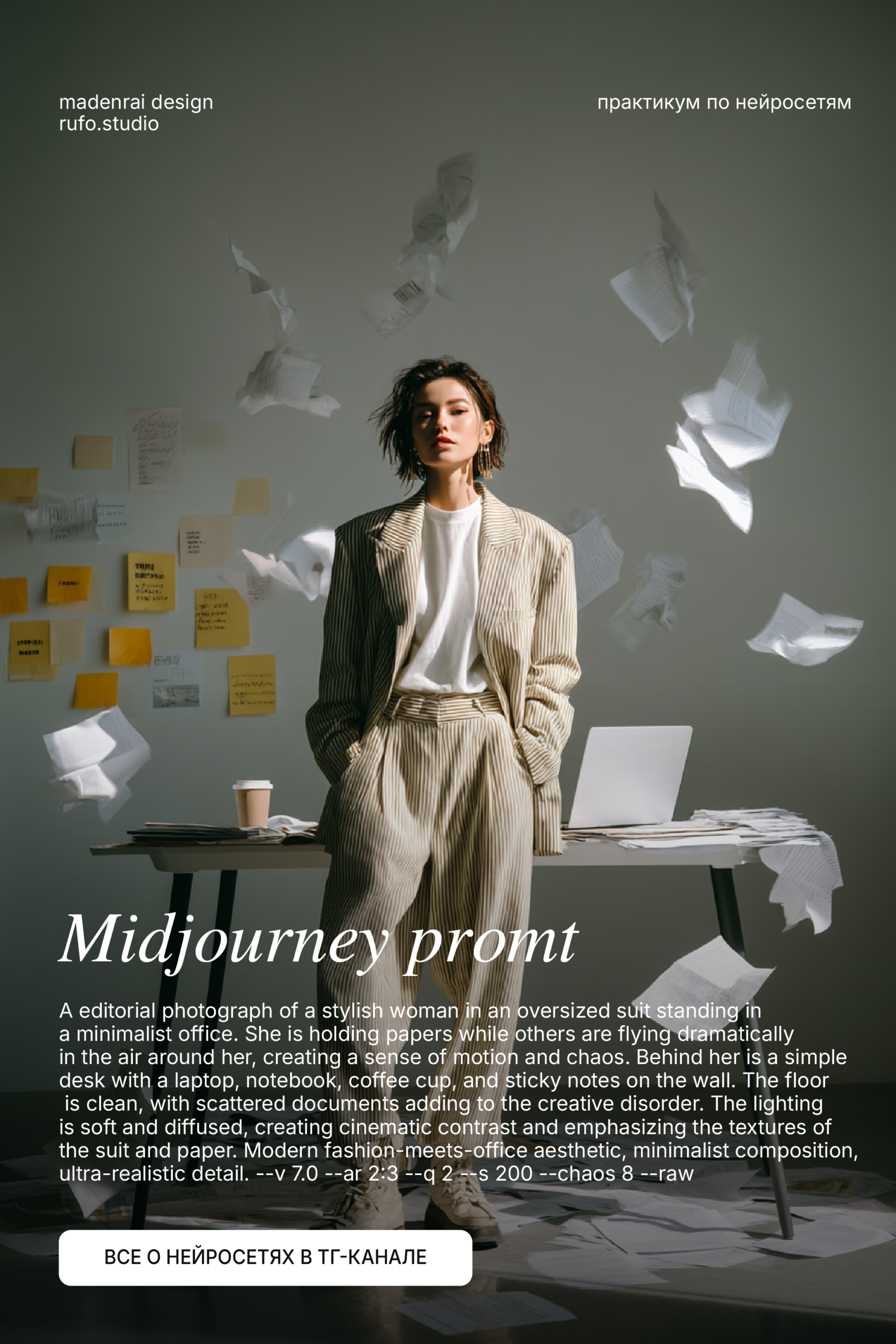 Генерация человека в нейросети | промт для Midjourney