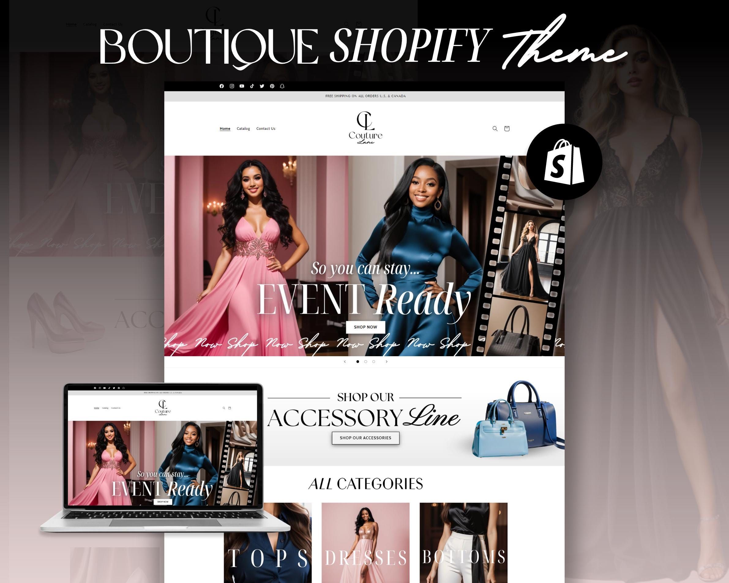 Thème Shopify Luxe, boutique de vêtements, site Web de produits de beauté et d’accessoires, modèle de site Web Shopify, modèle de thème Shopify luxe