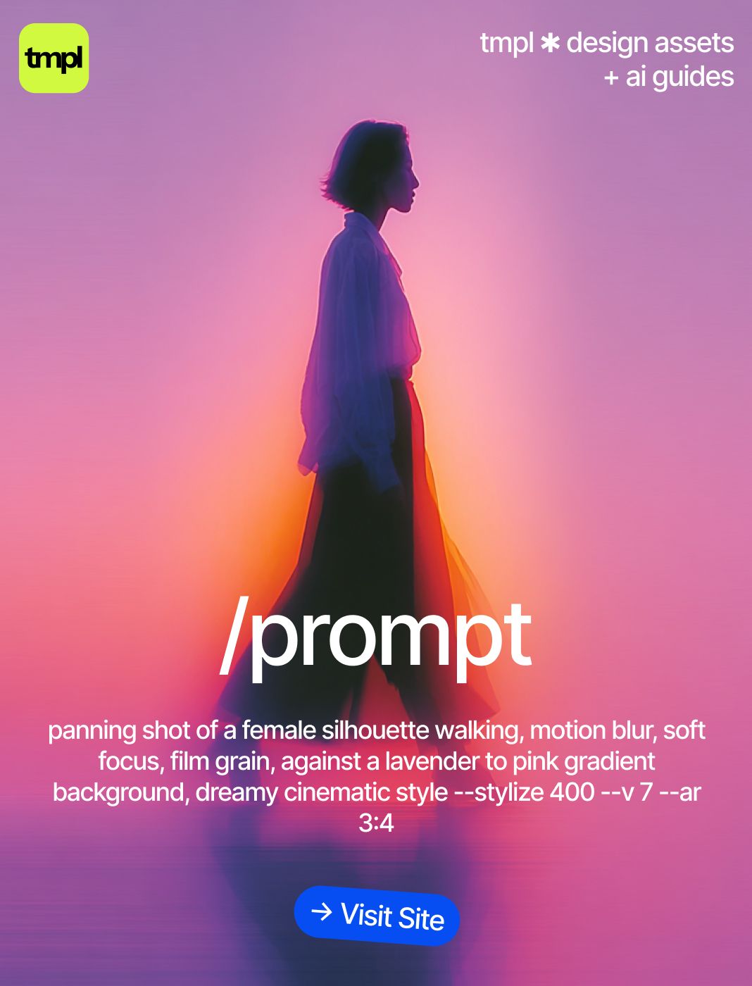 Abstract Motion Blur Scene – MidJourney Prompt → Visit Site