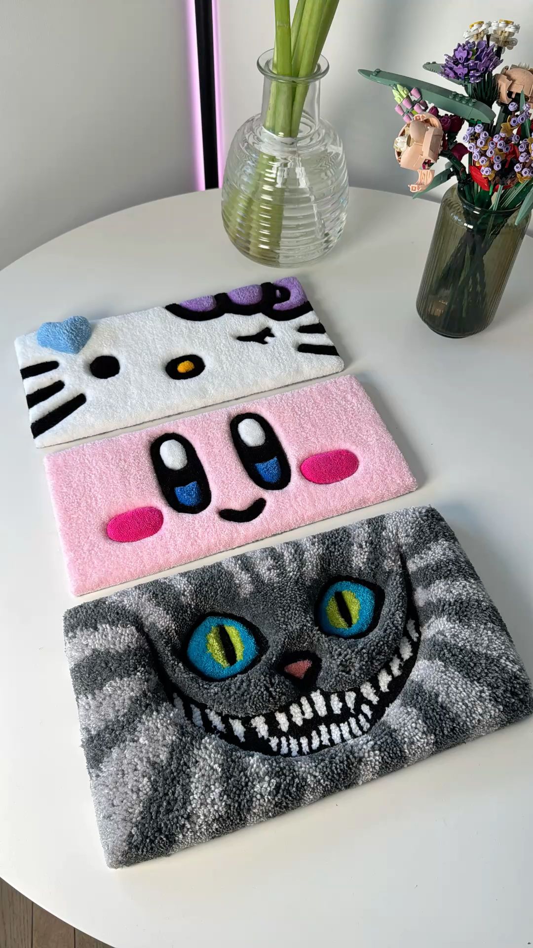 Tufted keyboard rugs custom made by me!