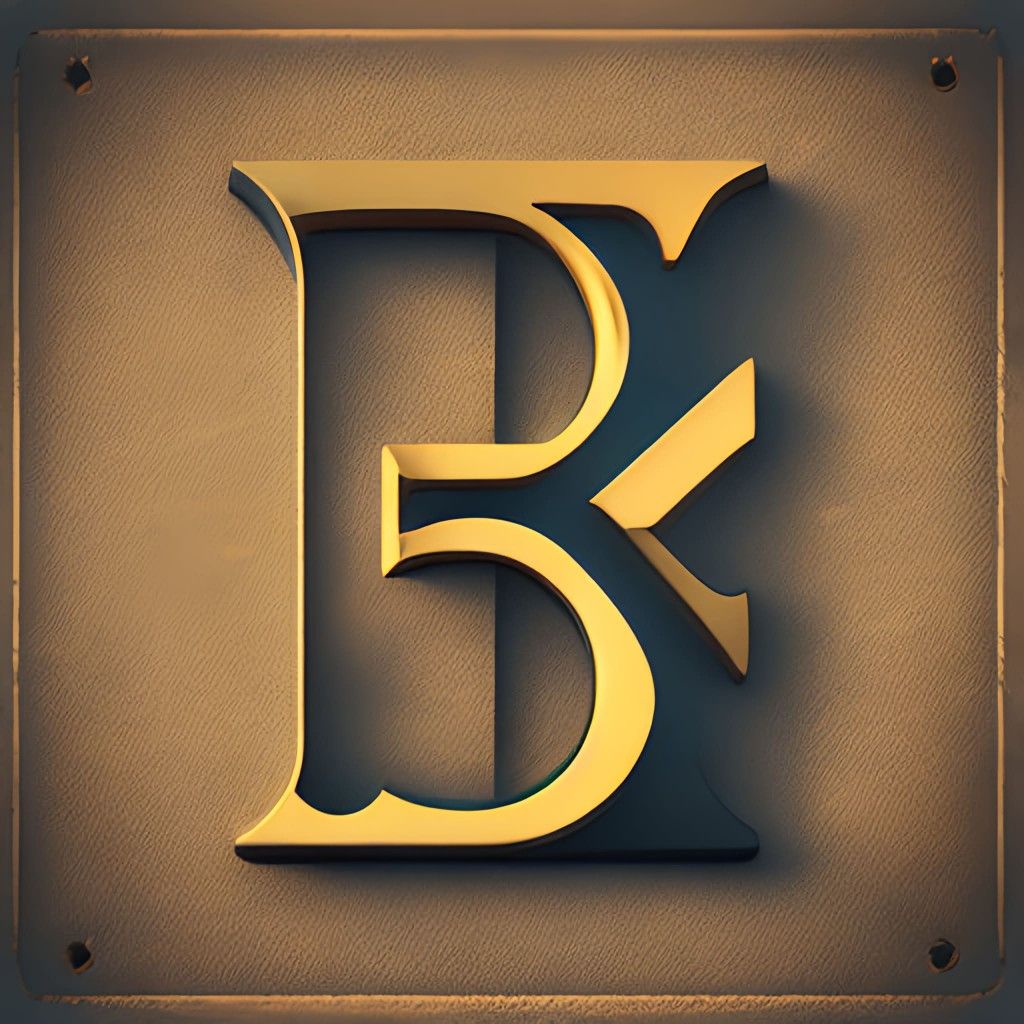 B new logo design vector AI generated