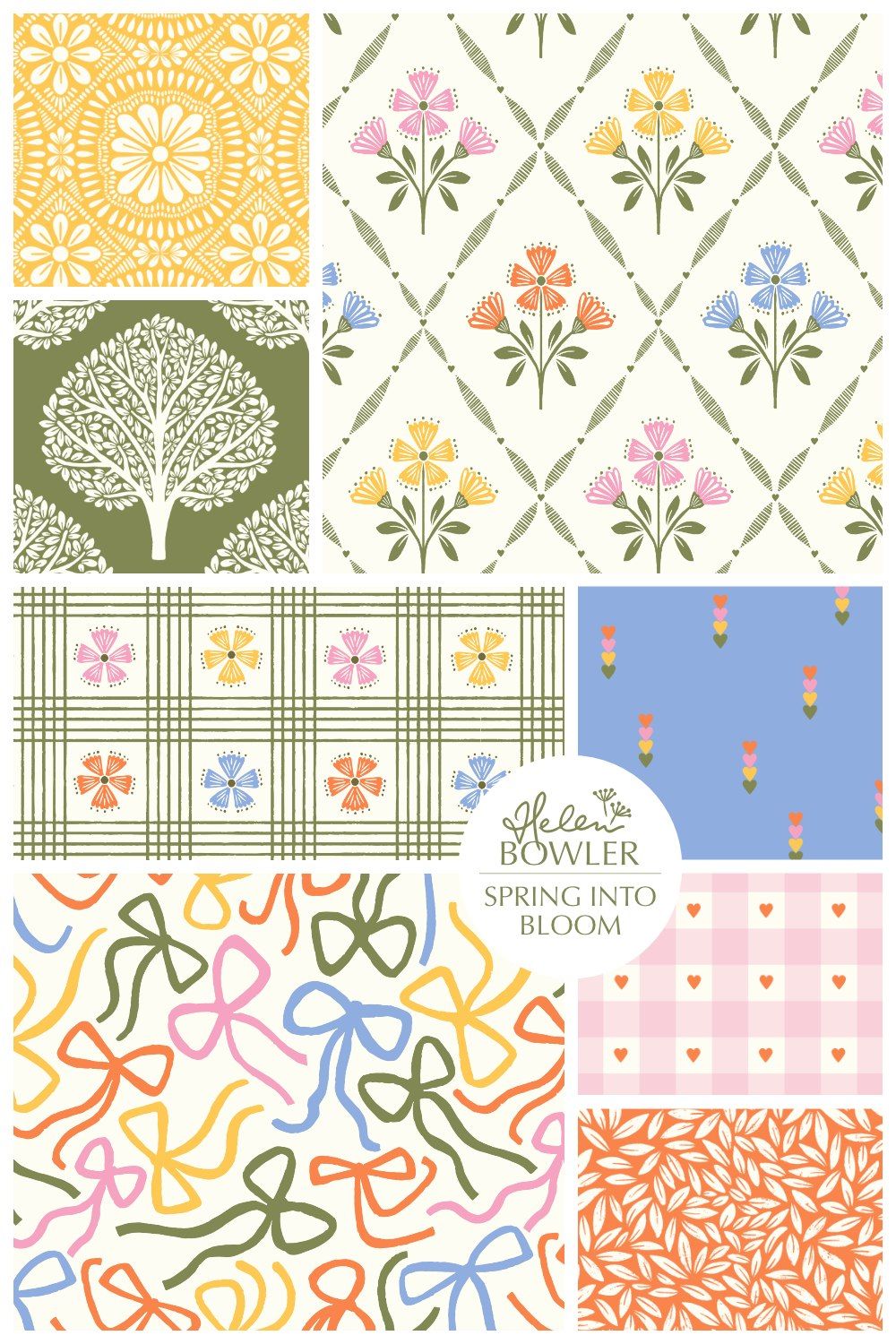 Spring into Bloom Pattern Collection by Helen Bowler