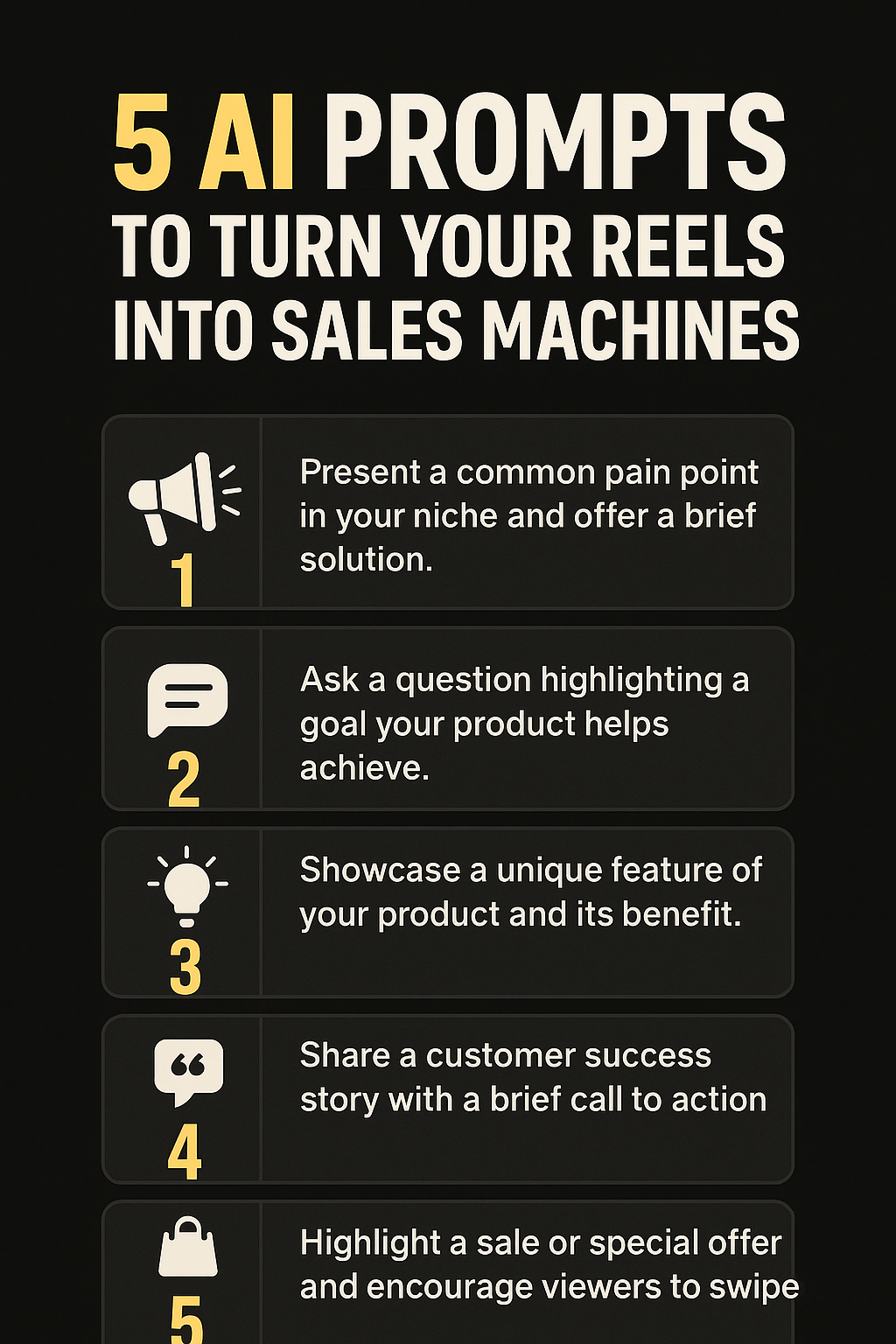 5 AI Prompts to Turn Reels into Sales Machines + Free Templates! 💰🚀