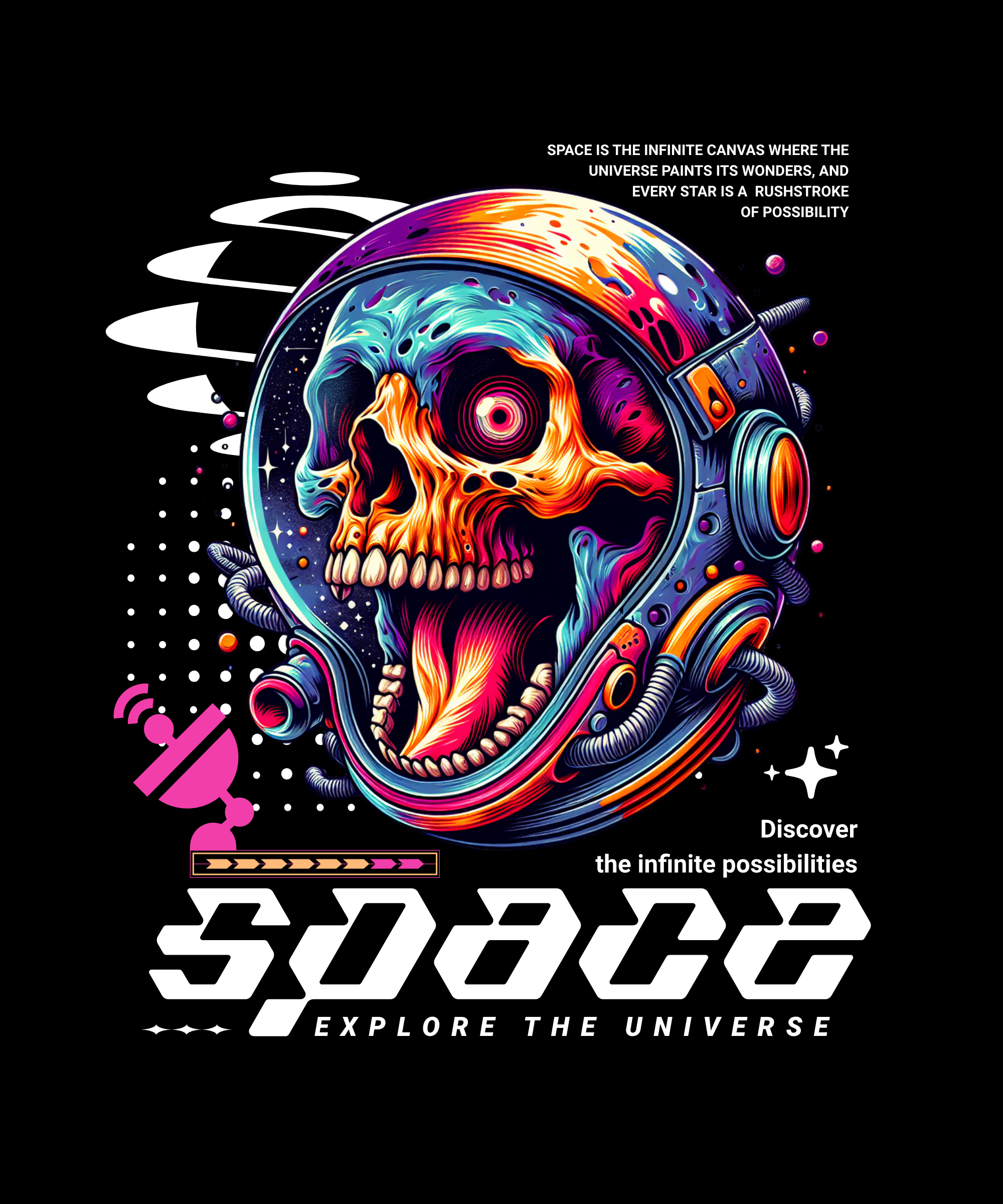 Customizable T-Shirt Design Template – Explore the Universe