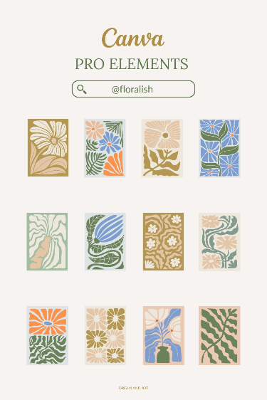 Vintage Charm: Retro Aesthetic Canva Elements & Floral Graphics for Stunning Designs