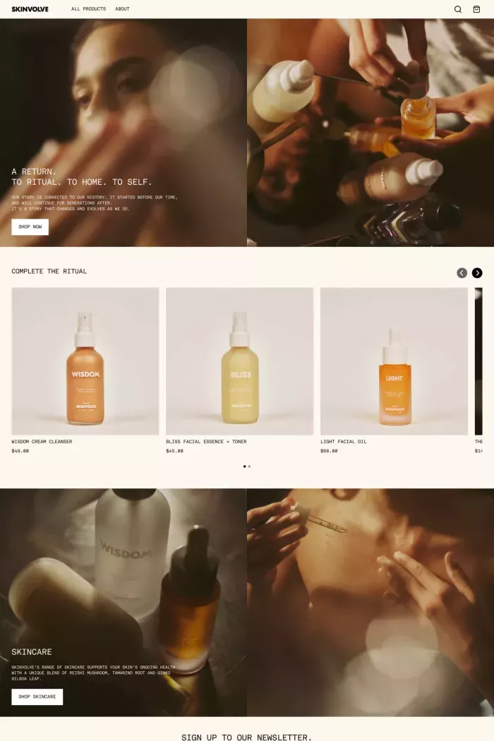 The best beauty website design inspiration | Landbook