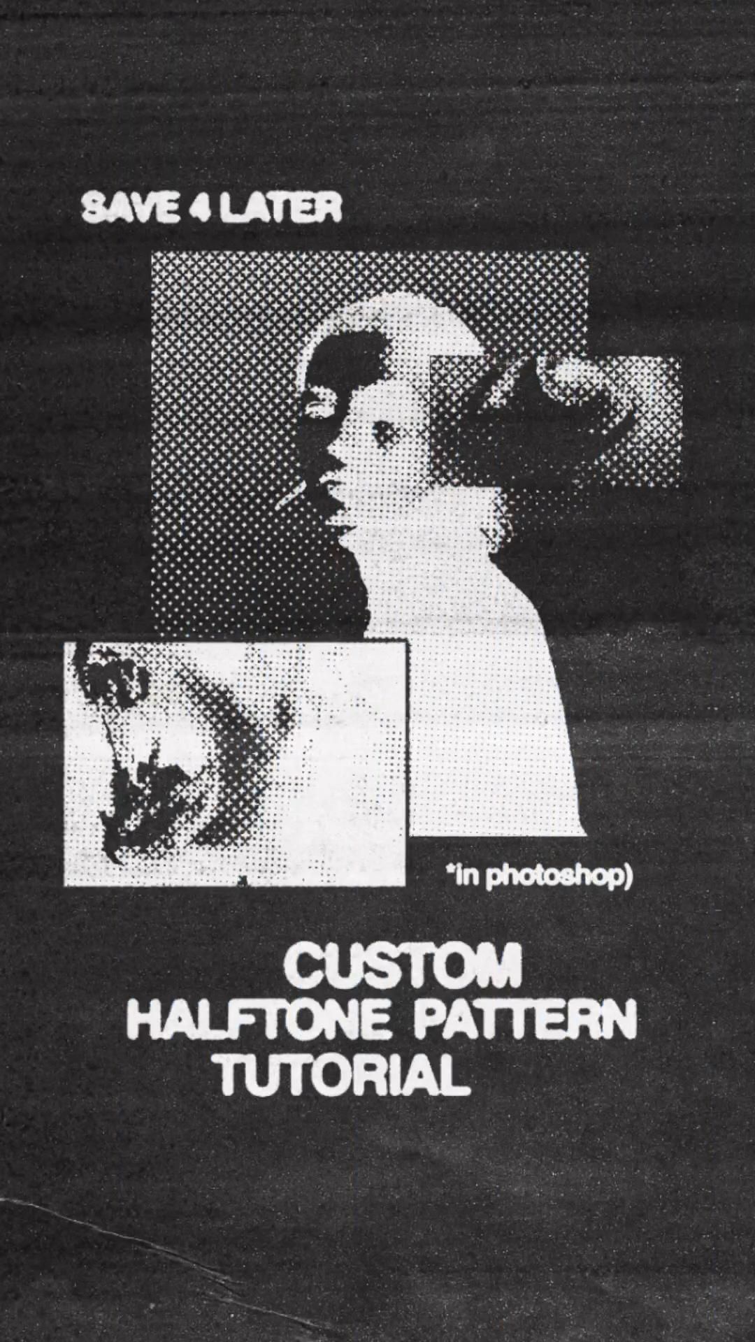Custom halftone pattern photoshop tutorial / design syndrome / digital art / graphic design