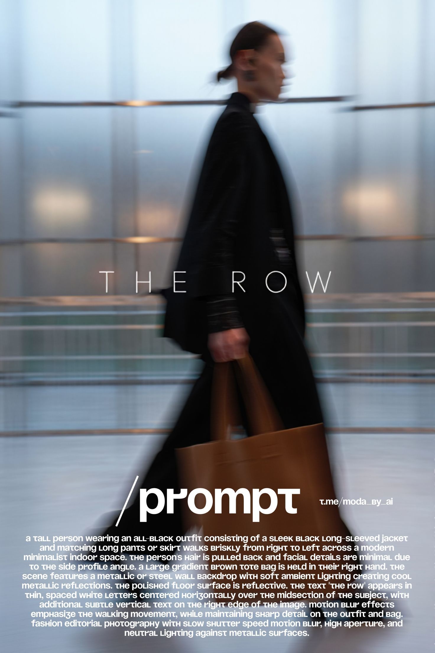 Stealth Movement: AI-Driven Editorial Inspired by The Row’s Elegance