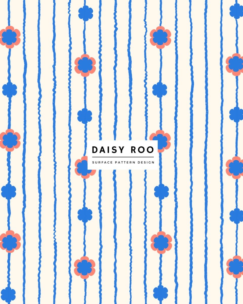 Art deco blue stripe pattern.