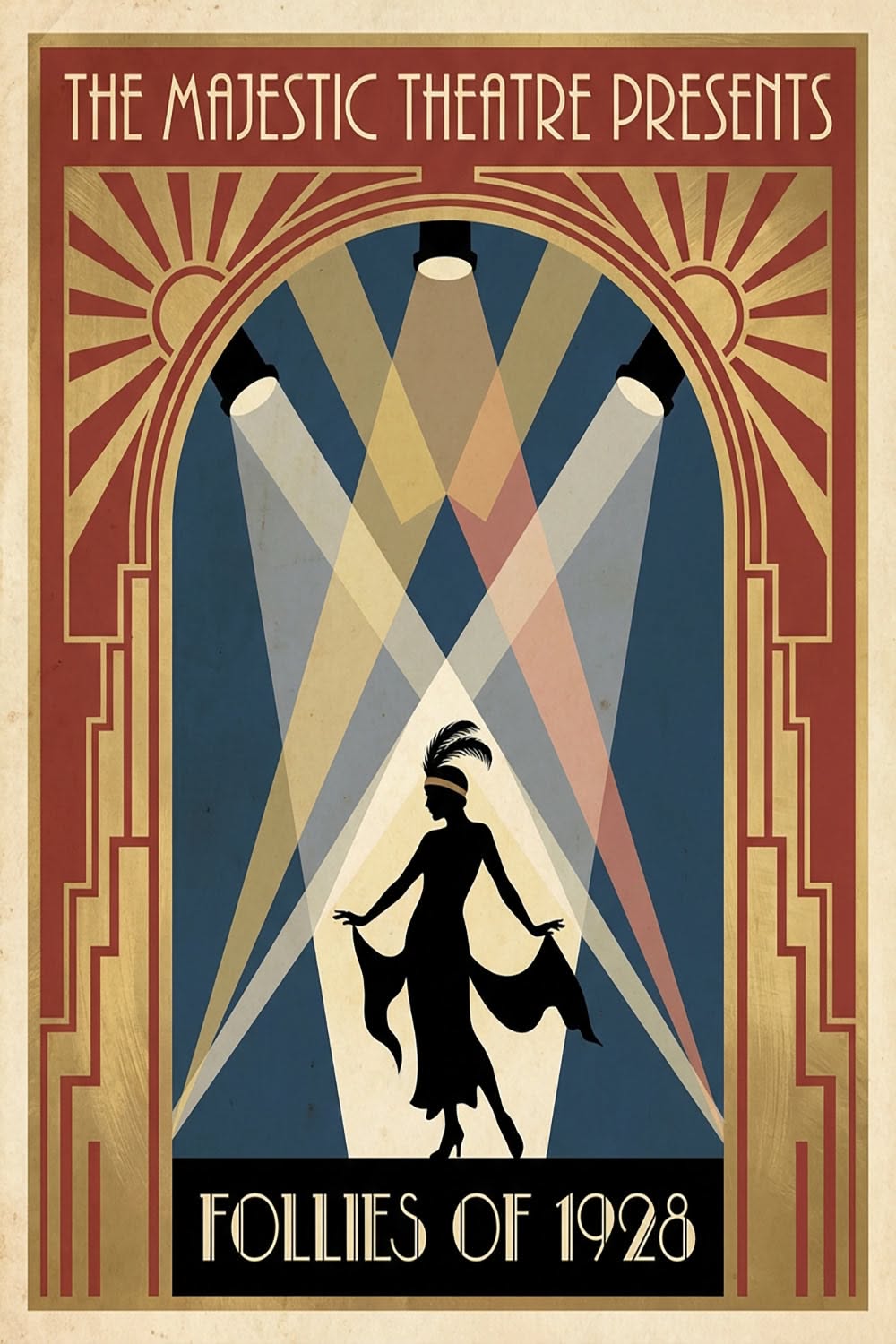 1920s Theatre Poster – Vintage Art Deco Wall Art Digital Download