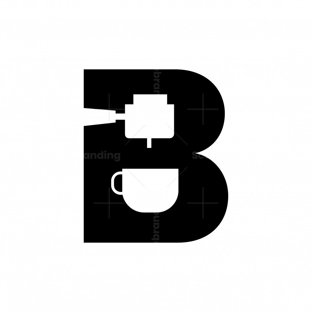Letter B Bartender Coffee Logo