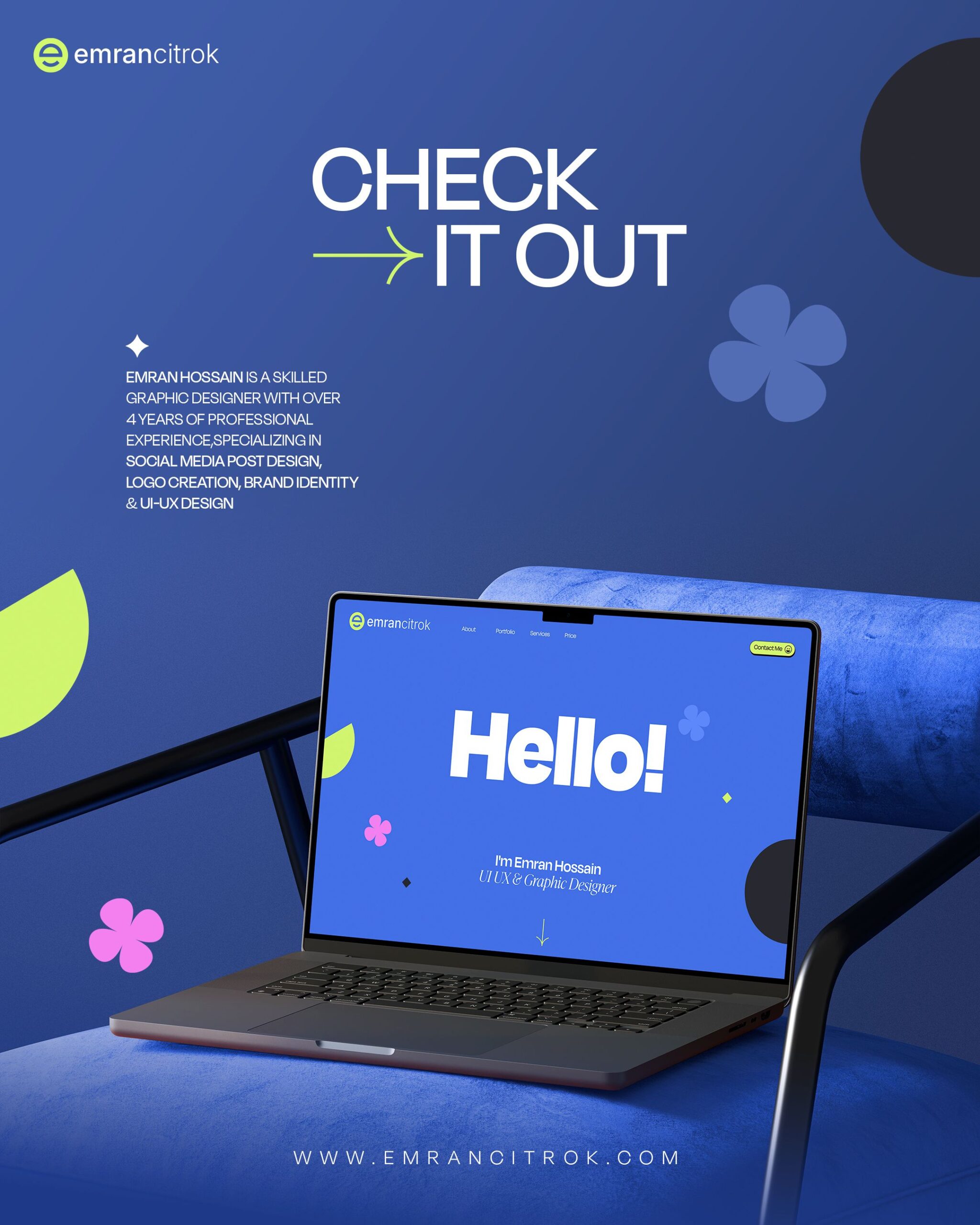 Portfolio Website Launch Post | emrancitrok