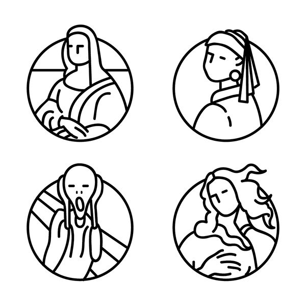 Classical Art Icon Set