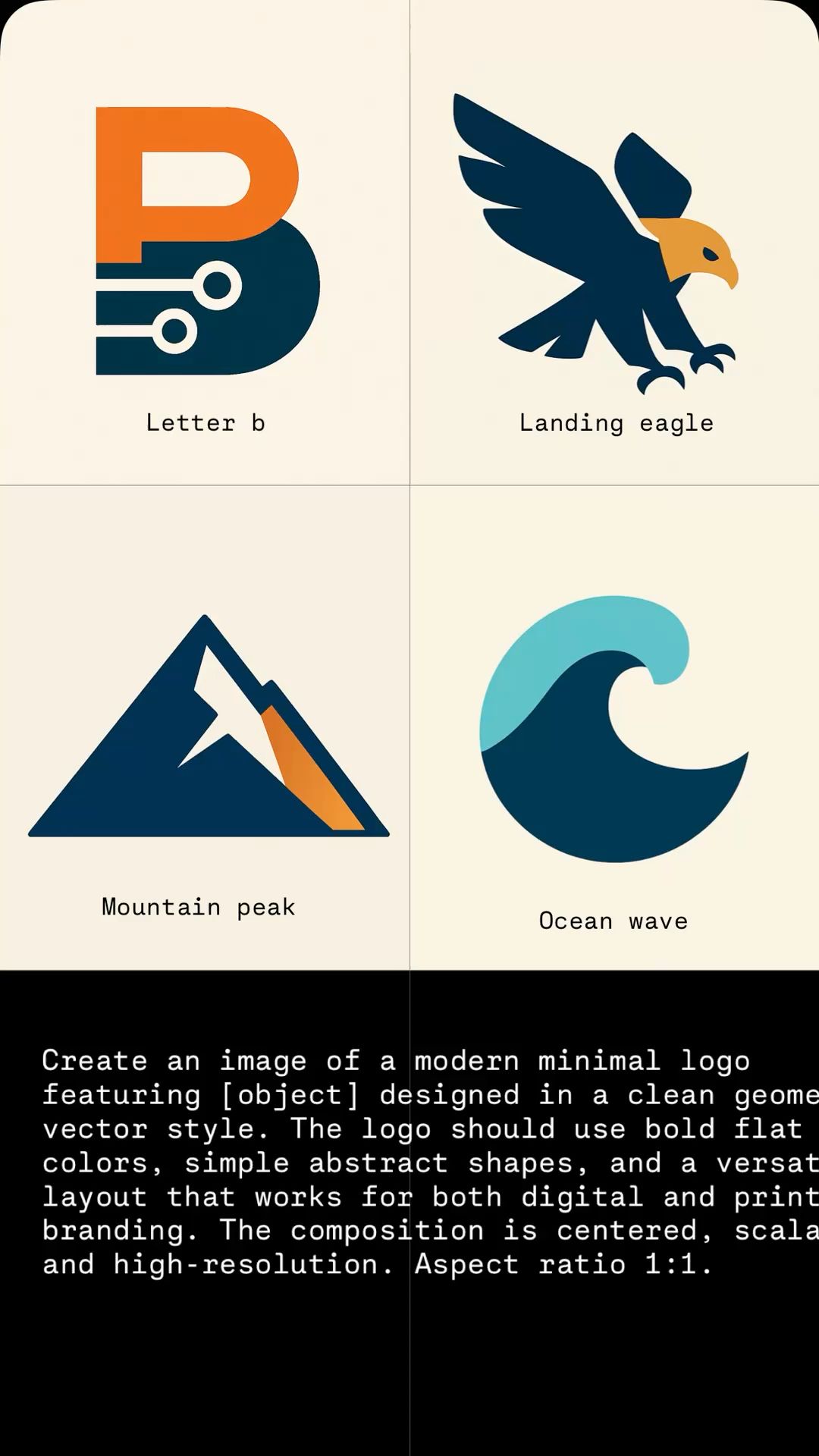 Modern minimalist icon free prompt generator