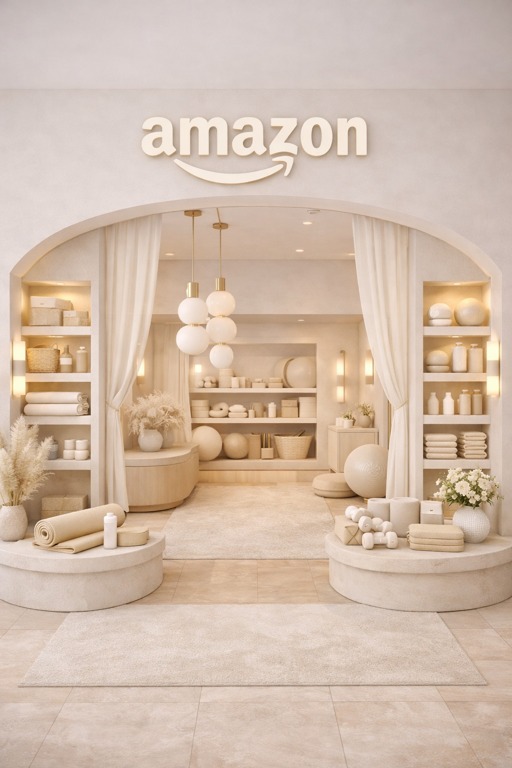 Neutral Minimalist Home Decor Storefront | Beige Wellness Aesthetic Interior Styling Ideas