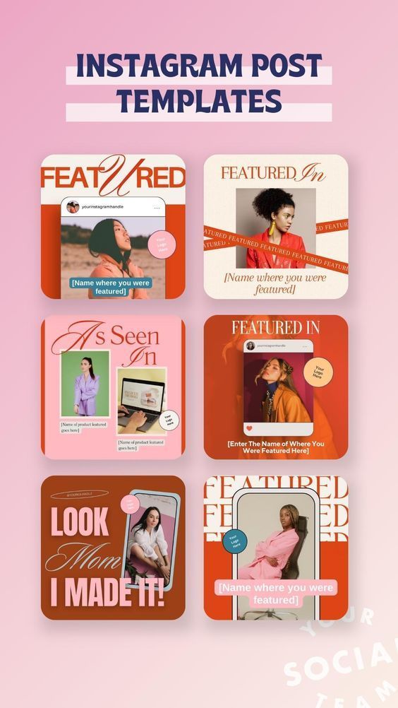 10+ Instagram Feed Post Templates (Canva + Photoshop) to Boost Your Engagement