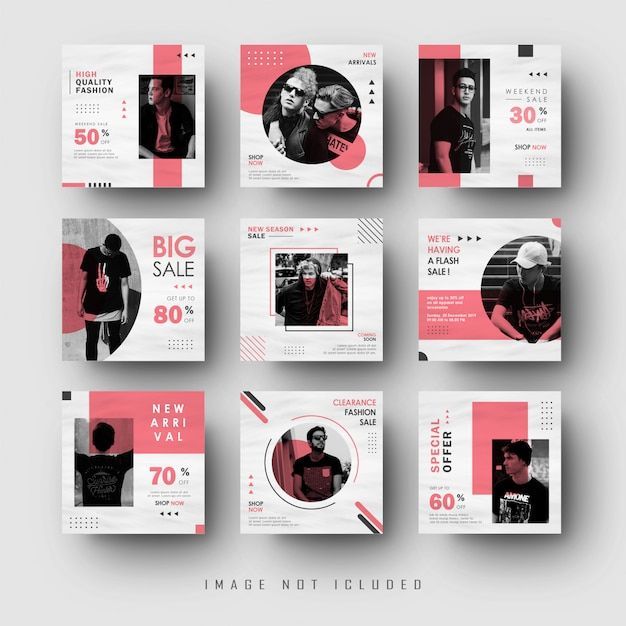 Modelo de banner de publicação de mídia social rosa minimalista do Instagram | Vetor Premium…